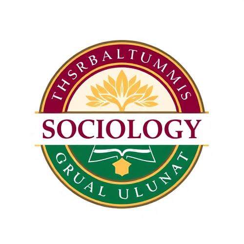 AI Design for give me logos for Sociology department with the theme Gold, Maroon and Green