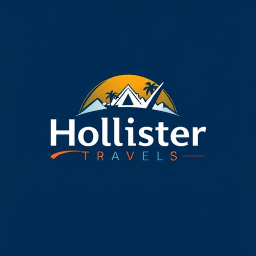 AI Design for I am creating a logo for a company called Hollister Travels which deals mostly in air ticket bookings and also in country tour packages. So I want to create logo for this