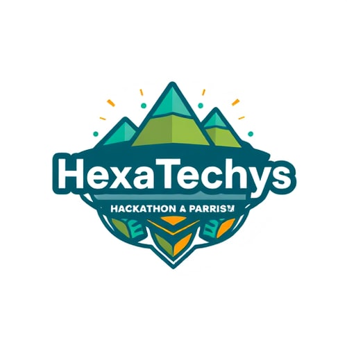 AI Design for need a logo named HexaTechys for a hackathon based on tourism