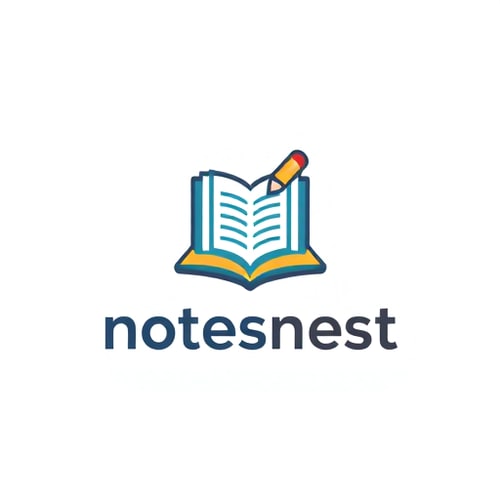 AI Design for design a logo for my website, which i am making for my university friends so that they can upload a notes and access a notes uploaded by others and the website name is notesnest