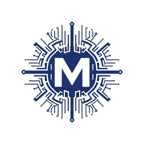 AI Design for M with tech and circuit design only one side of m