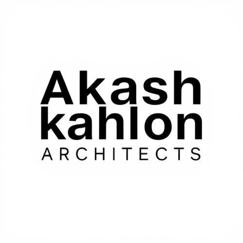 AI Design for can you design a logo for me for my architecture firm named akash kahlon architects WITH MINIMALIST TONE HAVING WHITE BACKGROUND AND BLACK CONTENT WITH THEME OF HOW WE WRITE TEXT IN ARCHITECTURE DETAILING