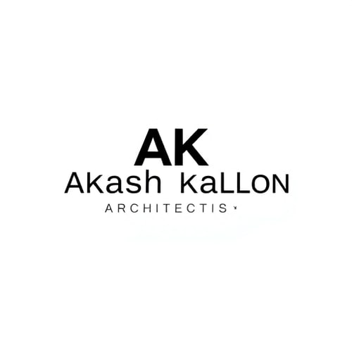AI Design for can you design a logo for me for my architecture firm named akash kahlon architects WITH MINIMALIST TONE HAVING WHITE BACKGROUND AND BLACK CONTENT WITH THEME OF HOW WE WRITE TEXT IN ARCHITECTURE DETAILING