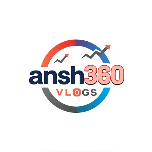 AI Design for Design a logo for a YouTube channel called ansh360 vlogs make it 3d