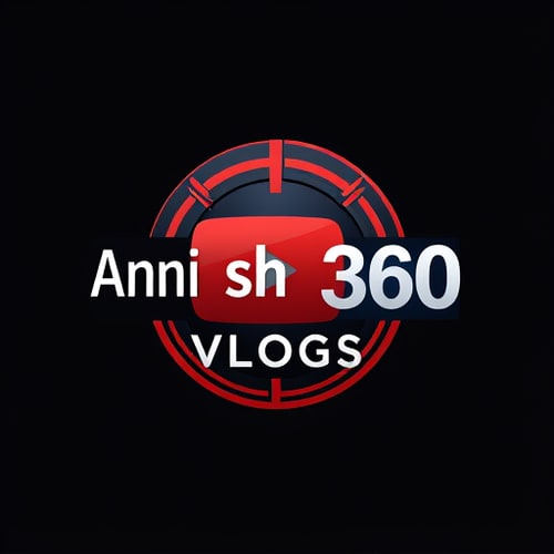 AI Design for Design a logo for a YouTube channel called ansh360 vlogs make it 3d