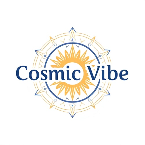 AI Design for make logo for cosmic vibe youtube channel its about astrology