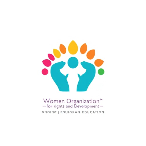 AI Design for Women organisation for rights and development is a social organisation working with children education and women need logo