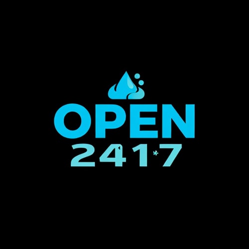 AI Design for I dont want any shape or logo.Only black background and letters that will say "We are open 24/7 and we will come wherever you want , Contact info:phone number;6942506980 ,email: cleaning25go@gmail.com"