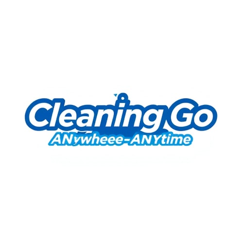 AI Design for I want with white letters to write "Cleaning Go ANYwhere-ANYtime 6947539992"
