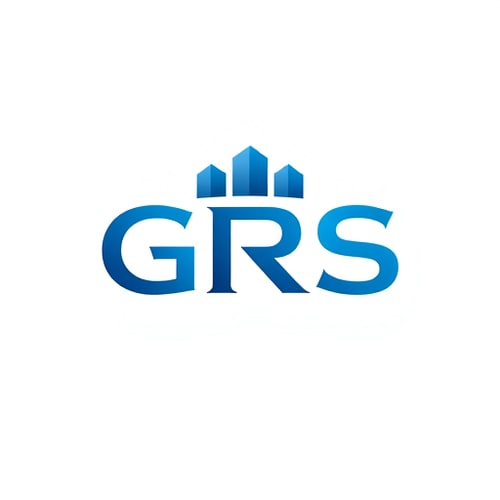 AI Design for "Design a premium corporate logo for a group of companies named GRS. The name represents three close friends (G, R, and S) who supported each other during hard times, symbolizing unity, trust, and gratitude. The company operates in real estate, hostel management, and diverse businesses, so the logo should look strong, professional, and versatile for a corporate group.Requirements:Include the text GRS clearly.Concept should symbolize three supportive friends (e.g., three pillars, arcs, figures, or abstract shapes).Style: Corporate, modern, minimal, and premium.Color preference: Royal blue, metallic silver, gold, or black & white variations.Optional icons: buildings, rooftops, or abstract growth shapes to show real estate and stability.Should be timeless, professional, and scalable for business cards, websites, and building signage.