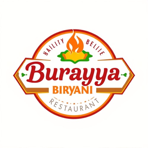 AI Design for I want you to generate a logo for my Biryani Restaurant Title - Burayya Biryani 