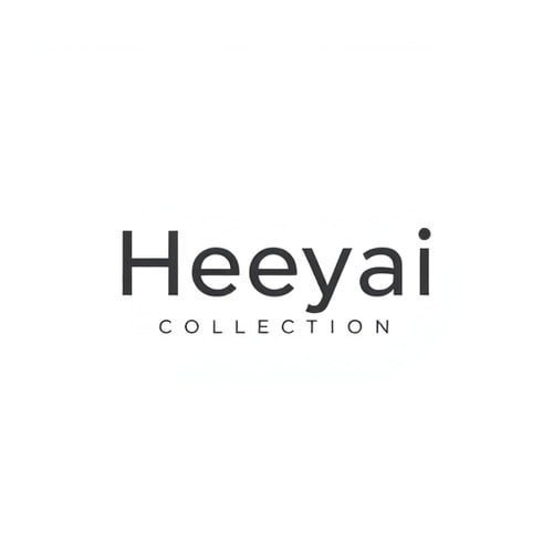 AI Design for Minimalist logo for a sustainable activewear brand named "Heeyai Collection": Abstract Clothing range silhouette, slate Black, Clean and modern sans-serif typeface. Design inspired by nature and athletic performance, subtle texture mimicking fabric, and a solid background.