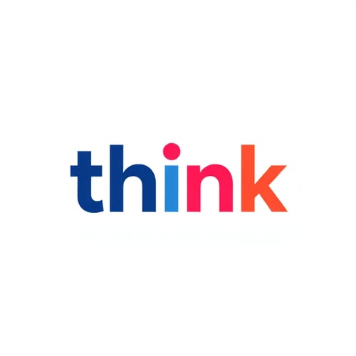 AI Design for "Think" it is the keyword we will use for my company branding identity. I do not mind a simple logo, but the it has to unforgettable and effortlessly memorable, the Word "think" can be use in the logo by twisting, calligraphed or anything, can use two tonal colors, or negative positive or whatever, change fonts too, use lines/geometry if required