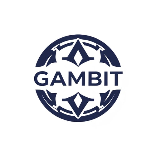 AI Design for I want a circular logo with the name GAMBIT