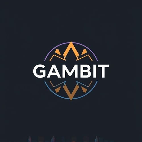 AI Design for I want a circular logo with the name GAMBIT