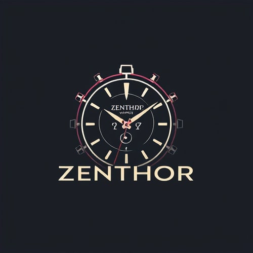 AI Design for generate the logo for watch brand "brand name is Zenthor Watches"