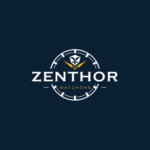 AI Design for generate the logo for watch brand "brand name is Zenthor Watches" and someone unique and special