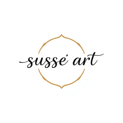AI Design for Create a simple elegant logo for an art account named sussei art for a self made artist