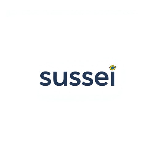 AI Design for Create a simple but cute logo with icons for a graphic designer account named sussei for an artist