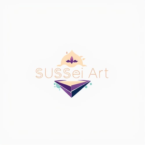 AI Design for Create a simple logo for an art account named sussei art for a self made artist