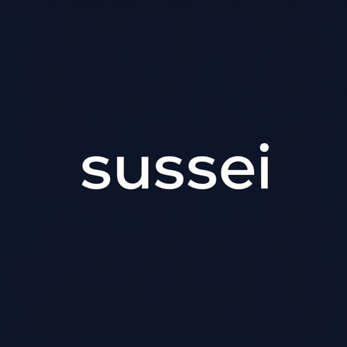 AI Design for Create a simple but creative logo with icons for a graphic designer account named sussei for an artist