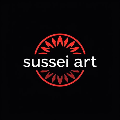AI Design for Create a simple logo for an art account named sussei art for a self made artist