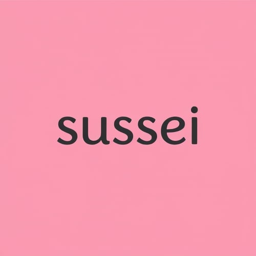 AI Design for Create a simple but cute logo for a graphic designer account named sussei for an artist