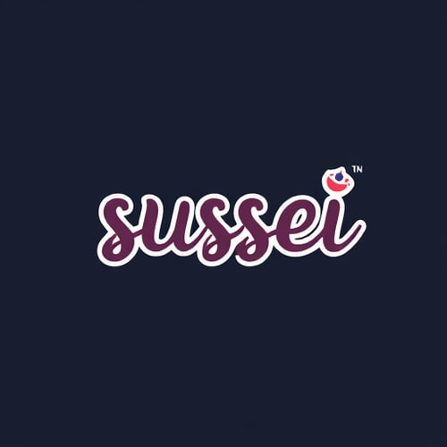 AI Design for Create a simple but cute logo for a graphic designer account named sussei for an artist