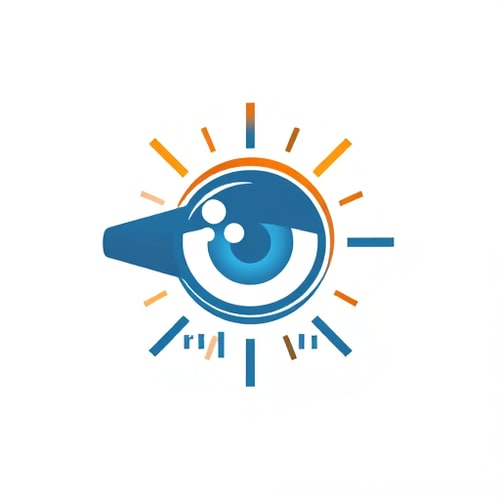 AI Design for Design logo The pupil looks through the scope