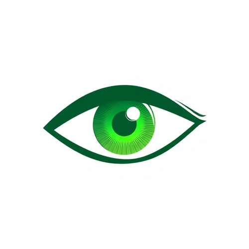 AI Design for A green eye looks into the optical sight