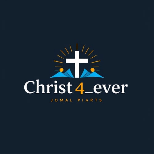 AI Design for Create a logo for my Christian Instagram Page with username Christ__4__ever and add symbols related to bible cross and jesus 