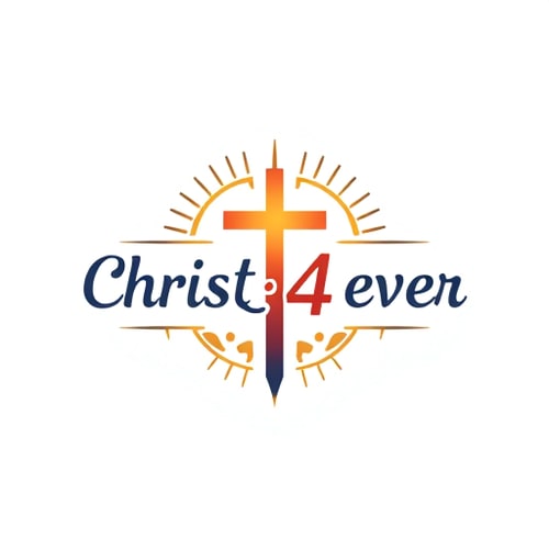 AI Design for Create a logo for my Christian Instagram Page with username Christ__4__ever and add symbols related to bible cross and jesus 