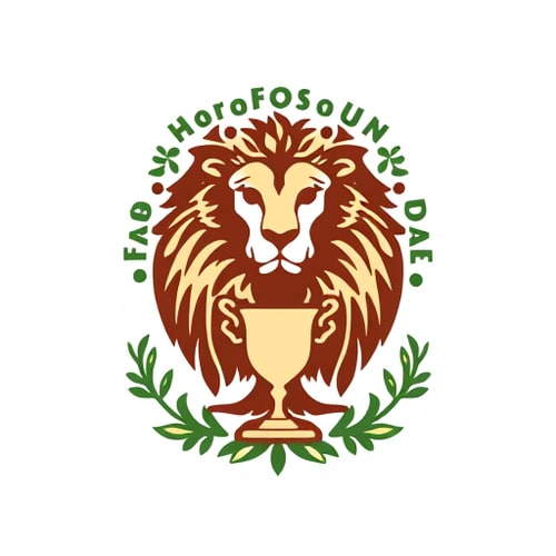 AI Design for Please change the lion and fixing rowan tree and cup 