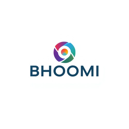 AI Design for create a logo for BHOOMI in a single letter, use 'O' as base