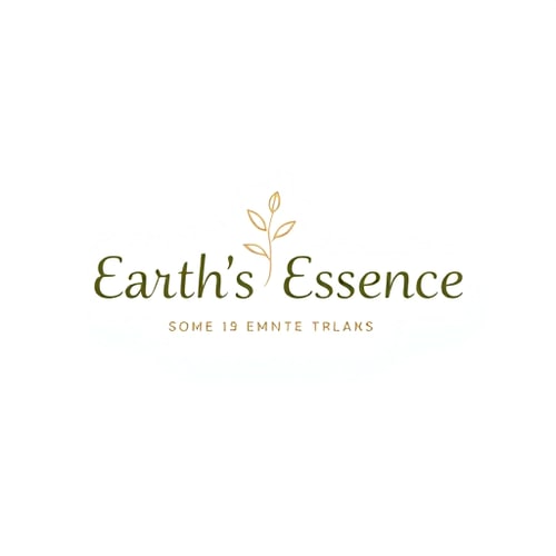 AI Design for Minimalist logo for an artisanal skincare brand named "Earth's Essence": Botanical illustration of a delicate leaf or flower, muted earthy tones of moss green, soil brown, and a touch of warm beige, elegant and understated serif font. Design inspired by natural forms and a clean, organic aesthetic, with fine line art and subtle textures, on a clean white background.