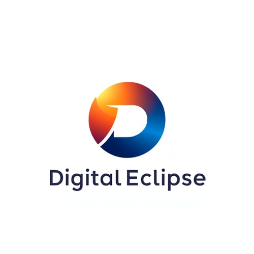 AI Design for Hey i have a business this is a digital marketing purpose and the name is digital eclipse i want a oru perfect logo like combined of eclipse and digital marketing, i have a one idea Digital 'D' full moon and d eclipse like marketing linked network