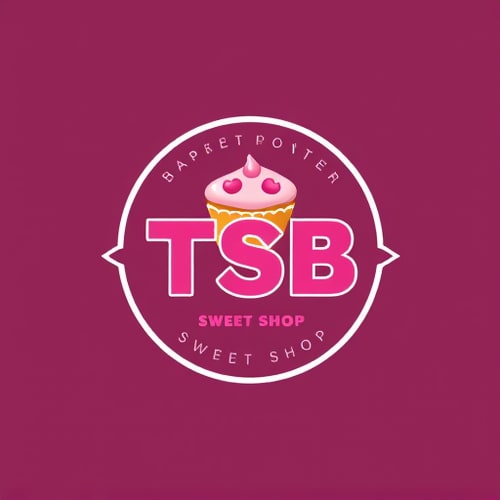 AI Design for I have a sweet shop. I need a nice logo for my shop with the name TSB.