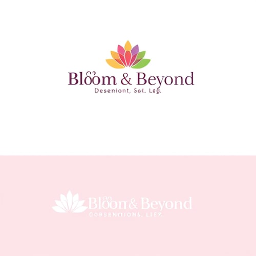 AI Design for Logo Design Create Bloom & Beyond a primary logo and a simplified version (monogram/icon). The logo should represent growth, confidence, and empowerment. Color Palette & Typography Define brand colors (3–5 colors) and fonts. Explain the reason for choosing them. 