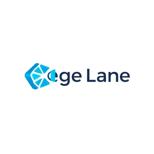 AI Design for comapny name is Edge Lane related to Consulting (students). i want to abstract logo and logo color is Aqua Blue refernce of three ogo