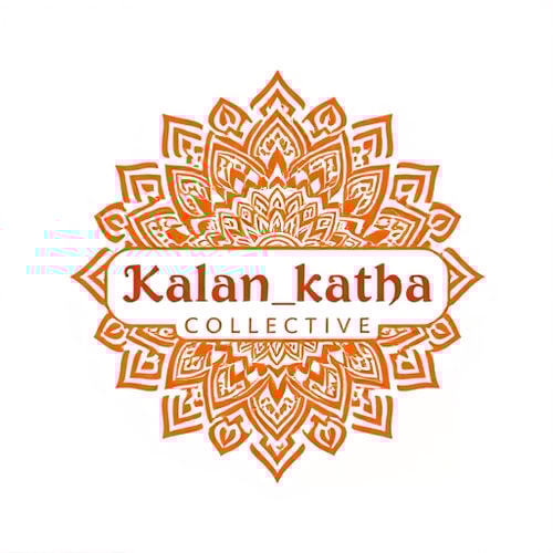 AI Design for Art workshop logo ..name is KALAM_katha collective inspired from kalamkari art