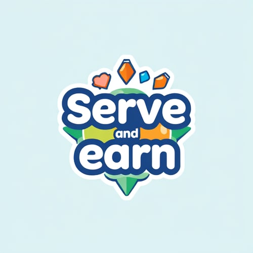 AI Design for Serve and earn An app that uses gamification to encourage community service.Users could earn points or rewards for volunteering, making it fun and engaging for people to help. Which should be motivated and be unique and society based 