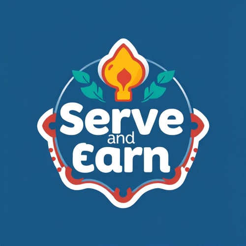 AI Design for Serve and earn An app that uses gamification to encourage community service.Users could earn points or rewards for volunteering, making it fun and engaging for people to help. Which should be motivated and be unique and society based 