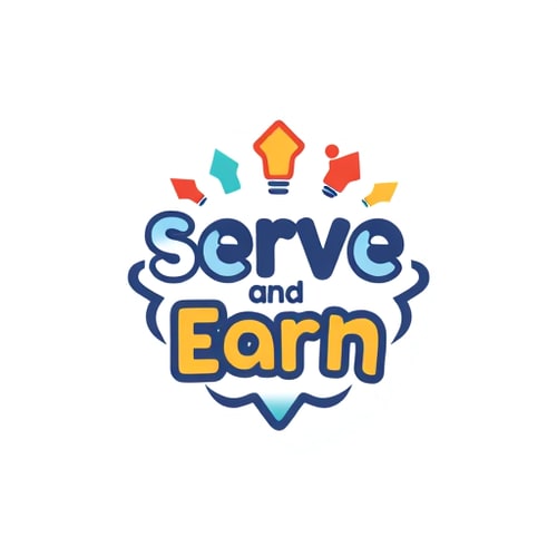 AI Design for Serve and earn An app that uses gamification to encourage community service.Users could earn points or rewards for volunteering, making it fun and engaging for people to help. Which should be motivated and be unique and society based . Should be helpful 