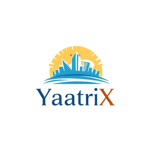 AI Design for Create a premium and luxury logo for Travel agency named as YaatriX and add some elements like plane, hotels