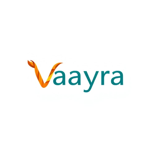 AI Design for Letterform logo for an art and craft item selling app named "VAAYRA": A stylized 'V' that subtly incorporates a paintbrush stroke or a thread, Letterforms subtly woven together to suggest creativity and connection, a vibrant yet sophisticated palette of warm ochre, deep teal, and a touch of metallic gold, clean and modern sans-serif typography with a slight artistic flourish. Design inspired by organic forms and handmade textures, with a focus on conveying both craftsmanship and digital accessibility, visual execution with clean lines and a sense of depth, and a transparent background.
