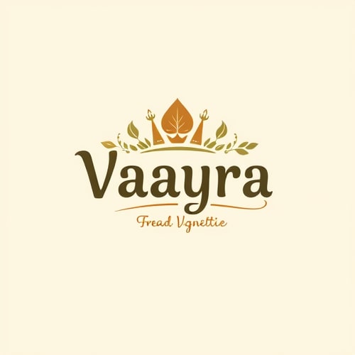 AI Design for Make a logo name will be Vaayra. add some art and crafted things , add slogan and all