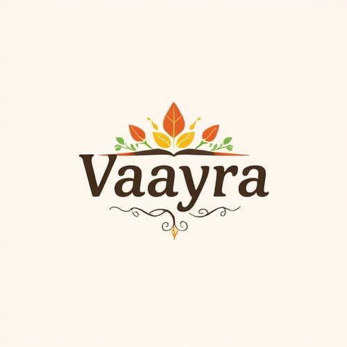 AI Design for Make a logo name will be Vaayra. add some art and crafted things , add slogan and all
