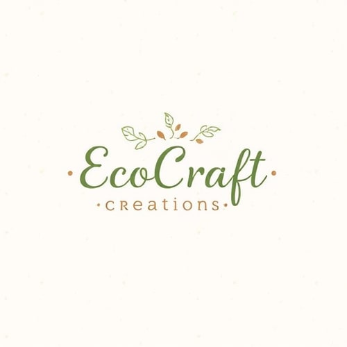 AI Design for Minimalist for a sustainable craft supplies brand named "EcoCraft Creations": a delicate scattering of small, abstract, hand-drawn botanical elements like leaves and seed pods, in a muted, earthy color palette of soft greens, warm browns, and a touch of creamy off-white. The typography should be a clean, sans-serif font with a slightly organic feel, reminiscent of handwritten script but highly legible. Design with a focus on natural textures and a subtle, organic flow. The visual execution should be light and airy, with a focus on negative space. Abstract, subtle elements on a light parchment background.