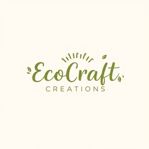 AI Design for Minimalist for a sustainable craft supplies brand named "EcoCraft Creations": a delicate scattering of small, abstract, hand-drawn botanical elements like leaves and seed pods, in a muted, earthy color palette of soft greens, warm browns, and a touch of creamy off-white. The typography should be a clean, sans-serif font with a slightly organic feel, reminiscent of handwritten script but highly legible. Design with a focus on natural textures and a subtle, organic flow. The visual execution should be light and airy, with a focus on negative space. Abstract, subtle elements on a light parchment background.