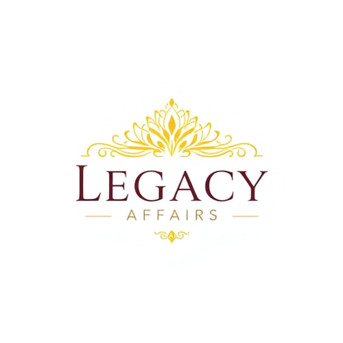 AI Design for Design a logo for a company named "Legacy Affairs Pvt. Lmt.". It's a company about event management who organize and plan weddings, corporate events and also provide services like videography, makeup, outfit designing everything